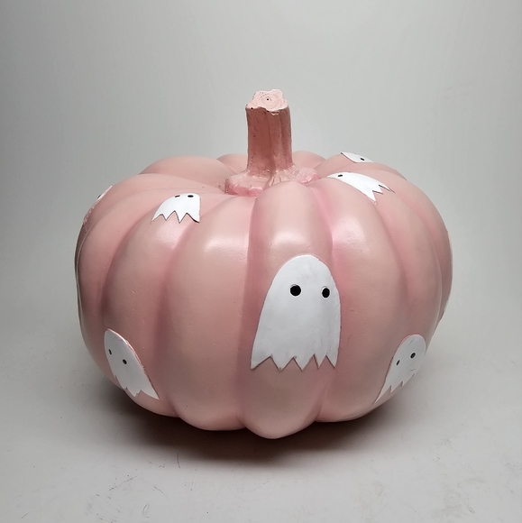 NEW Pink Pumpkin with White Ghosts - Picture 3 of 3